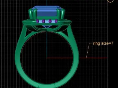 Wedding Diamond Ring 3d Printable Model 3D print model