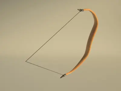SPORT---ARCHERY---Bow bow and arrow Low-poly 3D model