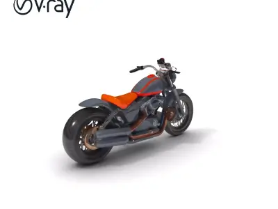 Custom Motorcycle Model Pack with High Detail Features Low-poly 3D model