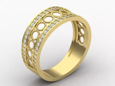 Wedding ring 08 3D print model
