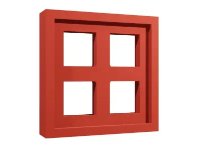 Brick block Jaali Square 3D model