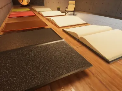 Open Book PBR 3D model with LOD optimize Low-poly 3D model