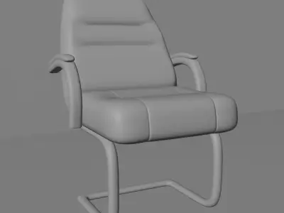 Modern Leather Office Chair 3D Model Free 3D model