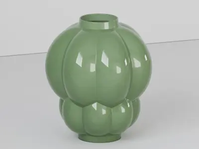 Uva Vase Medium sage-green glossy 3D model