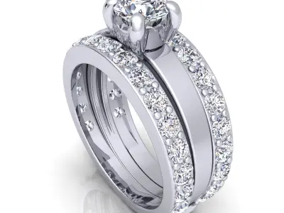 Luxury Woman Diamond Ring  3D print model
