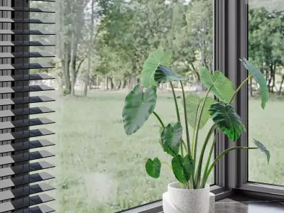 Modern living room dining room interior scenes 587 3D model