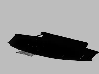 Game Traffic - Small wooden boat 07 3D model