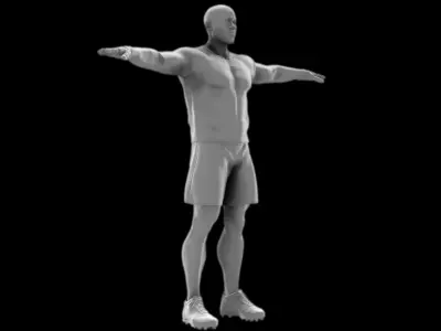 African Football Soccer GoalKeeper 3D model