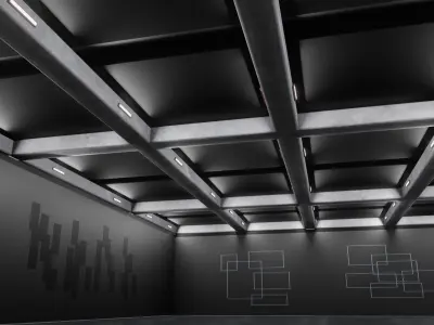 WAREHOUSE interior 3D car studio 3D model