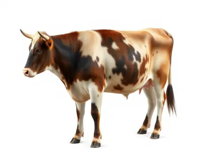 Holstein Cow Model Pack for Realistic Rendering Low-poly 3D model