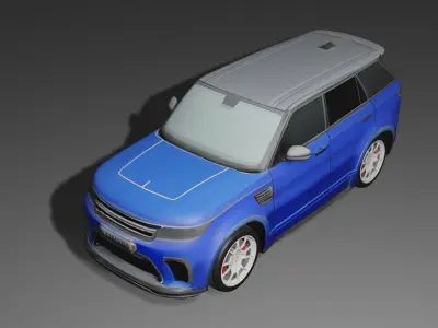 land Rover Svr Sport gt Car low-poly 3D model Low-poly 3D model