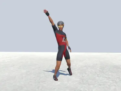 Cyclist avatar 6 male Low-poly 3D model