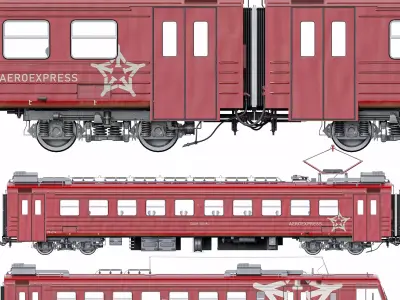Passenger Train ED4M- EXPRESS 3D model