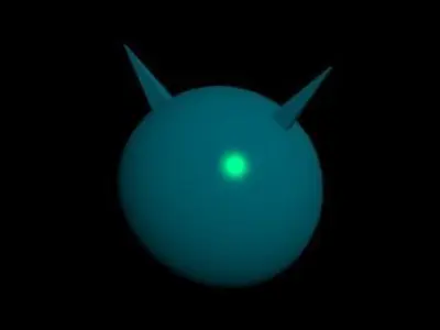 Demonball ball with horns 3D model