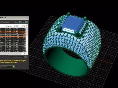 The Regent King Ring - Hip hop -  jewelry 3D model - for him 3D print model