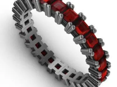 Diamond Ring Women 3dm stl render detail 3D print model 3D print model