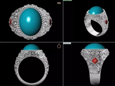 Onix Tasli Yuzuk 3D print model