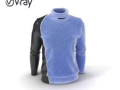 Turtleneck Sweater D Model Pack Low-poly 3D model
