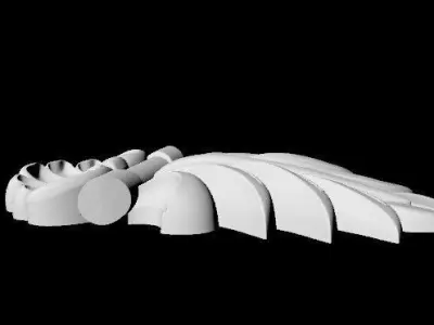 Central decor ornament for furniture 3D model 223