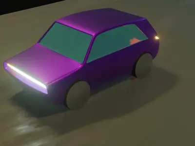 Artificial Car Free low-poly 3D model