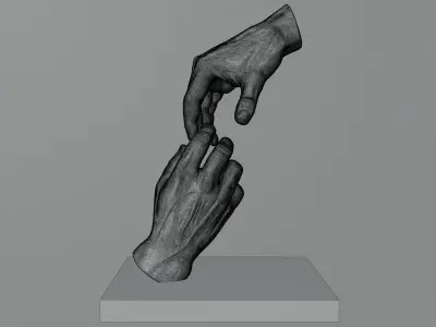 abstract sculpture Low-poly 3D model