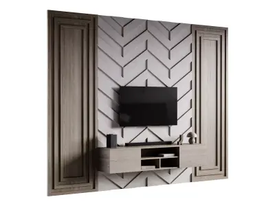 Modern TV Wall 038 3D model
