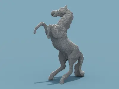 Voxel Horse 3D model