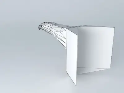 Chrome Eagle Head Sculpture Free 3D model