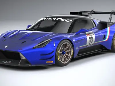 Maserati GT2 Racecar 2023 3D model