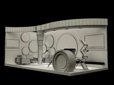 Booth Exhibition Stand a255b 3D model