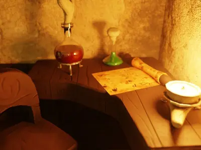 Antient Scroll Low-poly 3D model