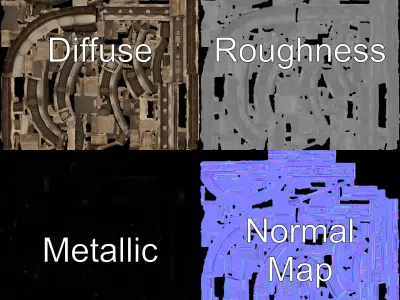 Ornate Archway D Model Pack Low-poly 3D model