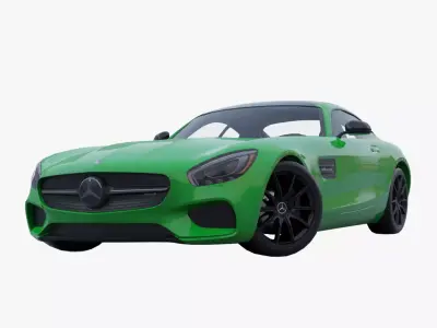 Mercedes-Benz AMG GT 2015 Low-poly 3D model