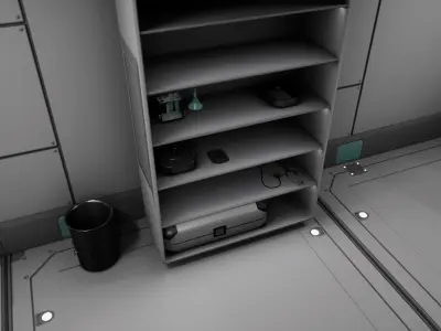 SciFi Space Medical Room 3D model