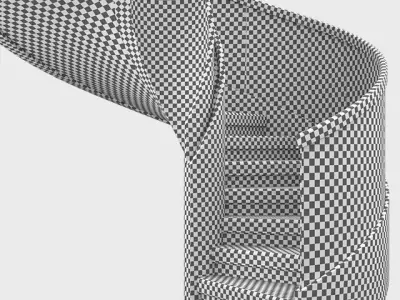 Spiral staircase 04 3D model