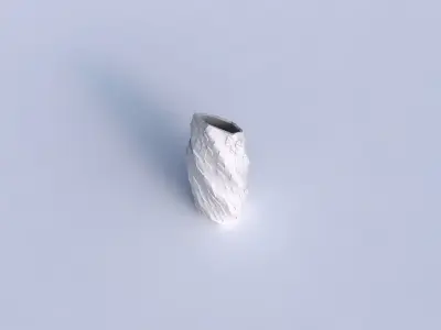 Vase twisted bent hexagon with scattered diagonal grid plates 3D print model