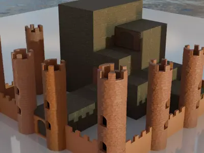 MEDIEVAL CASTLE 3D MODEL 3D model