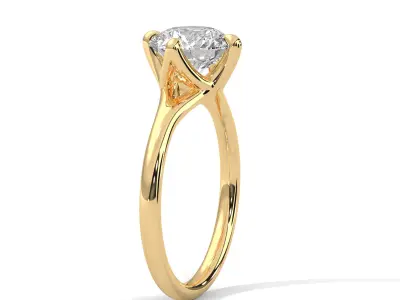 solitaire ring with detail images and 360 render videos 104 3D print model