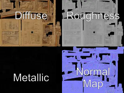 Ancient Egyptian Sarcophagus Model Pack Low-poly 3D model