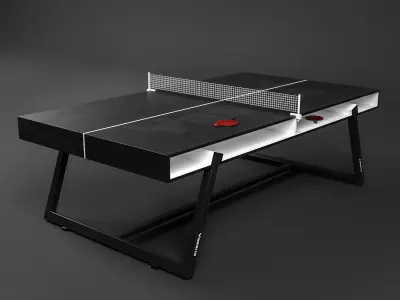 tennis table-black-modern 3D model
