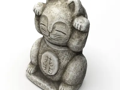 Lucky Cat Low-poly 3D model buy
