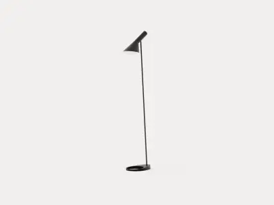 AJ Floor lamp - Black Low-poly 3D model