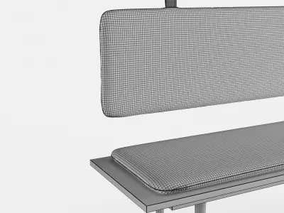 Leather Bench By Thornam 3D model