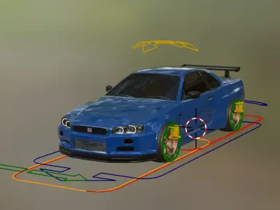 Skyline gtr34 3D model