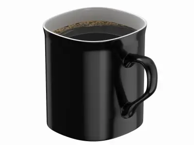 Coffee Mug Black With Coffee 3D model