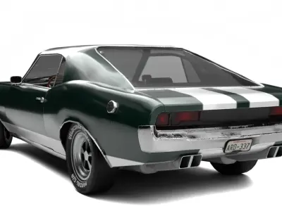 Velocirra Vortex Muscle Car Low-poly 3D model