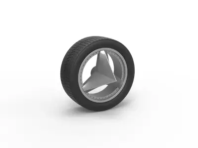 Car wheel 8 Scale 1 to 25 3D print model