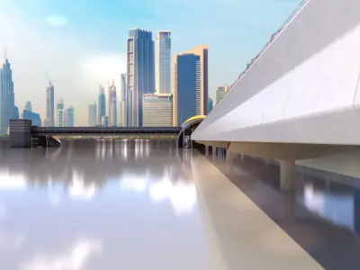 dubai metro stations 3D model