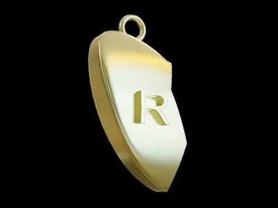 Pairing Heart Pendant with Customizable Letters 3D print model