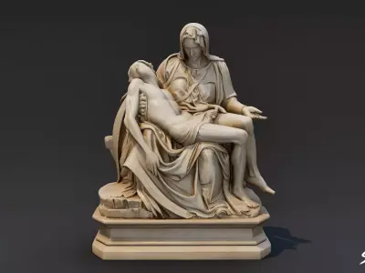 Pieta Low-poly 3D model